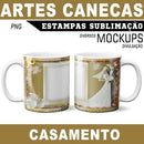 Pacote Artes Estampas Noivo Noiva Png Canecas Casamento