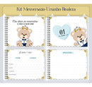 Arquivo Digital Caderneta E Livro Do Bebe Ursinho Realeza
