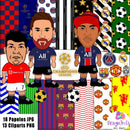 Kit Digital Futbol Europeo Messi Ronaldo Neymar