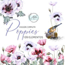 Kit Digital Floral Poppies