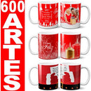 Pack 600 Artes Canecas Natal Estampas Sublimação Papai Noel