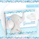 Encadernação Baby Elefantinha Azul - Arquivo Digital