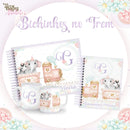kit sublimaçao e encadernaçao agenda caneca - BICHINHOS NO TREM CANDY