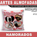 Namorados Estampas Almofadas Kit 02 Sublimação