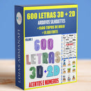 600 Arquivo De Corte Letras 3d  1500 Topo De Bolo Silhouette