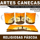 Estampas Canecas Religiosas Páscoa Mockups Sublimação