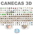 Pack Artes Para Caneca Estilo 3d Sublimação + Mockups