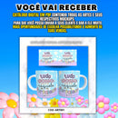Pack +d 100 Arts Sublimação Gospel Lettering  Canecas +bônus