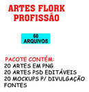 Pacote De Artes Digitais Canecas Flork Meme 20 Profissões