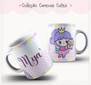 Caderno Cute Menina 10 - Arquivo Digital