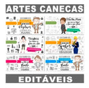 Estampas Profissões Canecas Editáveis