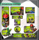 kit etiqueta escolar POWER RANGERS