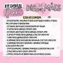 Kit Digital Dia Das Mães Flork Sem Fundo Lt10 Arquivos Png