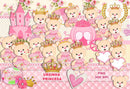 Kit Digital Ursinha Princesa Rosa Scrapbook Silhouette Png