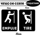 Vinilo De Corte Empuje Y Tire Para Puerta De Negocio