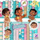 Kit Digital Moana Baby Scrapbook