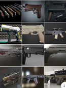 Pack Stl Armas Decorativas E Airsoft Para Impressão 3d