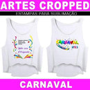 Artes Editáveis Cropped Carnaval Sublimação Corel