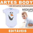 Body Baby Estampas Artes Corel Sublimação Editáveis Mockups