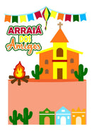 752 - Arquivo Digital Topo De Bolo Arraiá Dos Amigos Camadas