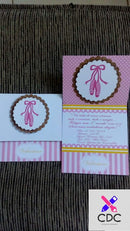 Arquivo Corte Silhouette Convite Bailarina + Brinde