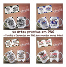 Pacote Artes Para Canecas De Porcelana Pascoa Flork +mockups