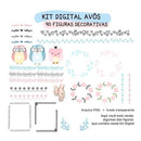 Estampas Dia Dos Avós Kit Digital Arquivos Png Sublimação