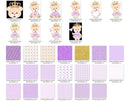 Kit Digital Ursinha Princesa Lilás