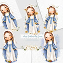 Kit Digital Santinhos Nossa Senhora Das Graças Strapbook