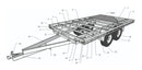 Projeto Carretinha Carga/plataforma Transp Tampas Flatdeck