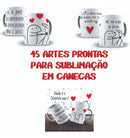 Pacote +85 Artes P Canecas Flork 240 Arquivos Namorados