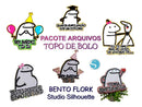 Arquivos Silhouete/pdf Topper Topo De Bolo Bento Flork