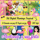Kit Digital Flamingo Tropical