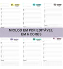 Arquivos Miolos 2024  Para Agendas -  Pdf Editável - Corel