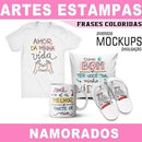 Artes Kit Digital Pandoca Frases Coloridas Namorados Mockups