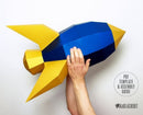 Foguete De Papel 3d Arquivo P Imprimir E Montar Frete Gráti
