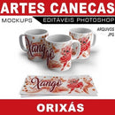 Estampas Canecas Editáveis Orixás Sublimação Mockups Kit3