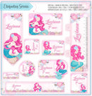 Arquivo Etiqueta Escolar Sereia 2 Studio Pdf Png Dxf