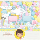 Scrapbook Digital -chuva De Amor E Bençãos Atualizad+ Brinde