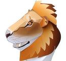 Kit  Máscaras Animais Para Imprimir E Montar Lobo Leão Aguia