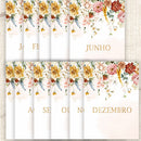 Arquivos Digital Agendas  Floral Kit 2024  - Pdfs Editáveis