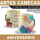 Estampas Canecas Aniversário 70 Estampas Canecas Parabéns