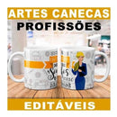 Estampas Profissões Canecas Editáveis