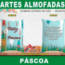 Artes Almofadas Bolso Páscoa Chocolates Editáveis Mockups
