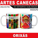 Estampas Canecas Sublimação Orixás Kit 2 Png Mockups