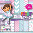 Kit Papel Digital Dora Bailarina