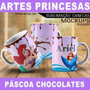 Estampas Canecas Chocolates Princesas Páscoa Sublimação
