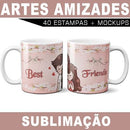 Estampas Amizade Amigos Sublimação Canecas 40jul Corel