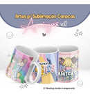 Pack Artes P/ Sublimação De Canecas Tema Amigas 2 C/ Mockups