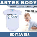 Body Baby Estampas Artes Corel Sublimação Editáveis Mockups